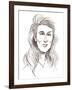 Angela Carter, English novelist and journalist; caricature-Neale Osborne-Framed Giclee Print