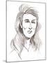 Angela Carter, English novelist and journalist; caricature-Neale Osborne-Mounted Giclee Print