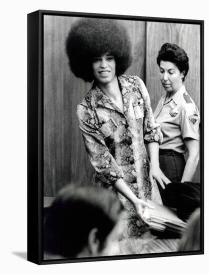 Angela Davis (B1944) American Black Activist, Here in 1972 During Her Trial-null-Framed Stretched Canvas