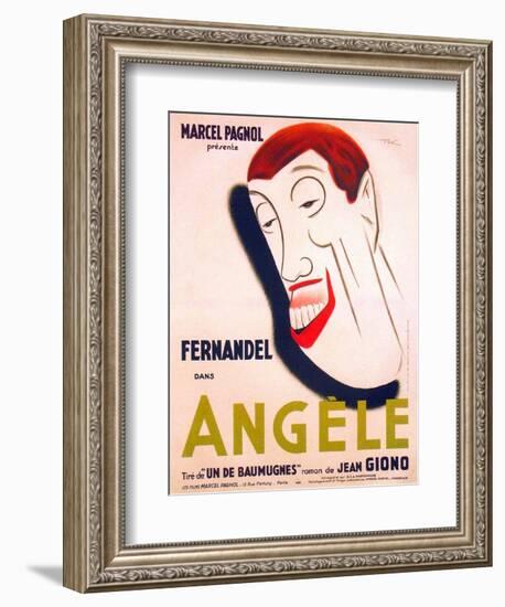 Angele, French poster art, Fernandel, 1934-null-Framed Art Print