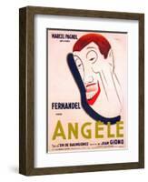 Angele, French poster art, Fernandel, 1934-null-Framed Art Print