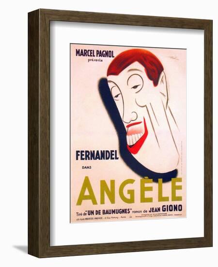 Angele, French poster art, Fernandel, 1934-null-Framed Art Print