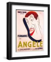 Angele, French poster art, Fernandel, 1934-null-Framed Art Print