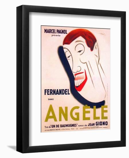 Angele, French poster art, Fernandel, 1934-null-Framed Art Print