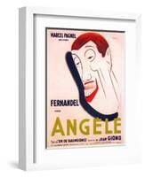 Angele, French poster art, Fernandel, 1934-null-Framed Art Print