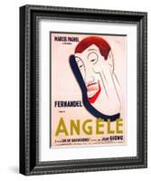 Angele, French poster art, Fernandel, 1934-null-Framed Art Print