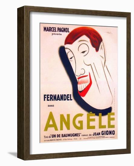 Angele, French poster art, Fernandel, 1934-null-Framed Art Print