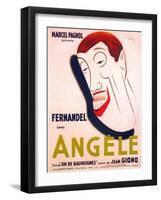 Angele, French poster art, Fernandel, 1934-null-Framed Art Print