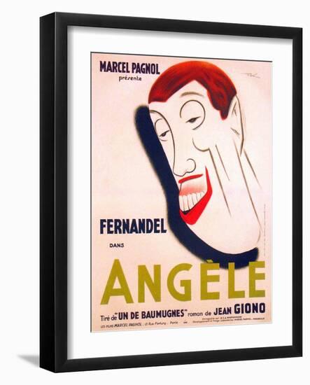 Angele, French poster art, Fernandel, 1934-null-Framed Art Print