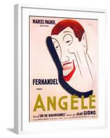 Angele, French poster art, Fernandel, 1934-null-Framed Art Print