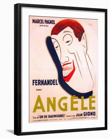 Angele, French poster art, Fernandel, 1934-null-Framed Art Print