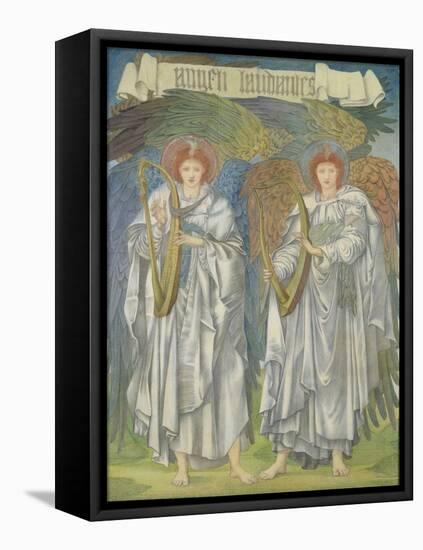 Angeli Laudantes-Edward Burne-Jones-Framed Stretched Canvas