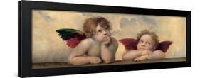 Angeli - Madonna Sistina-Raffaello Sanzio-Framed Art Print