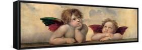 Angeli - Madonna Sistina-Raffaello Sanzio-Framed Stretched Canvas