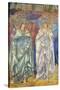 Angeli Ministrantes (Design for a Window in Salisbury Cathedral)-Edward Burne-Jones-Stretched Canvas