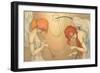 Angelic Musical Duo-null-Framed Art Print