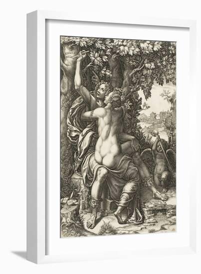 Angelica and Medoro, C.1570-Giorgio Ghisi-Framed Giclee Print