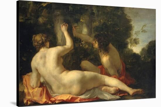 Angelica and Medoro, c.1630-Jacques Blanchard-Stretched Canvas