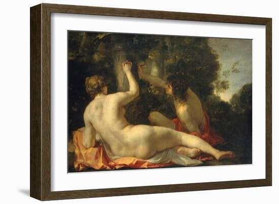 Angelica and Medoro, c.1630-Jacques Blanchard-Framed Giclee Print