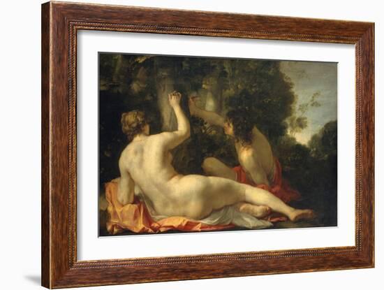 Angelica and Medoro, c.1630-Jacques Blanchard-Framed Giclee Print