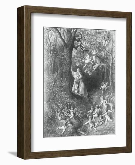 Angelica and Medoro, from the Frenzy of Orlando-Gustave Doré-Framed Giclee Print