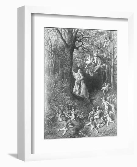 Angelica and Medoro, from the Frenzy of Orlando-Gustave Doré-Framed Giclee Print