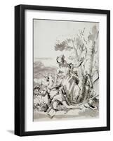 Angelica and Medoro-Domenico Tiepolo-Framed Giclee Print