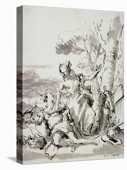 Angelica and Medoro-Domenico Tiepolo-Stretched Canvas