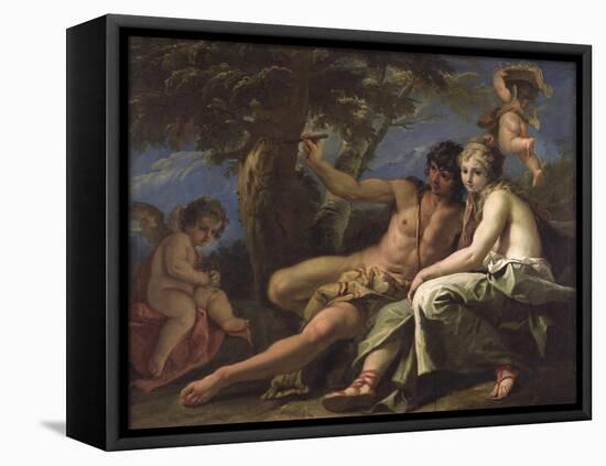 Angelica and Medoro-Sebastiano Ricci-Framed Stretched Canvas