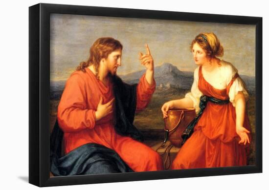 Angelica Kauffman Christ and the Samaritan Woman Art Print Poster-null-Framed Poster