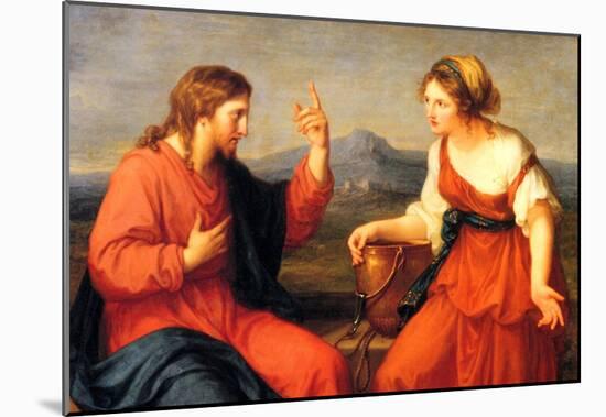 Angelica Kauffman Christ and the Samaritan Woman Art Print Poster-null-Mounted Poster