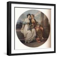 Angelica Kauffmann in the Character of Design listening to the Inspiration of Poetry, 1782, (1921)-Thomas Burke-Framed Giclee Print