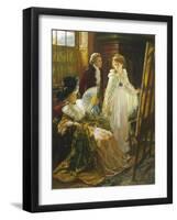 Angelica Kauffmann Visits Mr. Reynolds' Studio-Margaret Isabel Dicksee-Framed Giclee Print