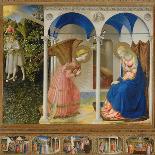 Cortona Altarpiece Showing the Annunciation, Predella: Visitation-Angelico & Strozzi-Stretched Canvas
