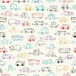 Car Doodles. Seamless Pattern-Angelina Stoykova-Laminated Art Print