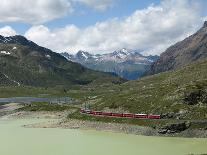 The Glacier Express Train Near St. Moritz, Canton Graubunden, Swiss Alps, Swiitzerland, Europe-Angelo Cavalli-Photographic Print