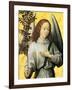 Angelo con ramo d'ulivo-Hans Memling-Framed Art Print