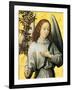 Angelo con ramo d'ulivo-Hans Memling-Framed Art Print