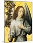 Angelo con ramo d'ulivo-Hans Memling-Mounted Art Print