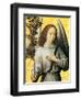 Angelo con ramo d'ulivo-Hans Memling-Framed Art Print