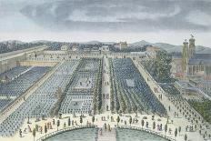 Le Pont au Change, le palais (conciergerie) et la Seine vers l'aval. Paris (Ier arr.), 1801-1850-Angelo Garbizza-Giclee Print