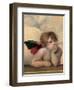 Angelo I - Madonna Sistina-Raffaello Sanzio-Framed Art Print