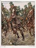 Austrian Uhlans (Lancers) Patrolling Near Krasnik in Poland-Angelo Jank-Art Print