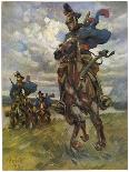 Austrian Uhlans (Lancers) Patrolling Near Krasnik in Poland-Angelo Jank-Art Print