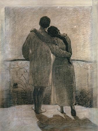 Young Couple, Central Panel from the Dream and Reality Triptych, 1905