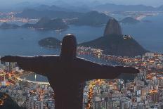 Statue of Christ the Redeemer at Sunset, Corcovado, Rio De Janeiro, Brazil, South America-Angelo-Photographic Print