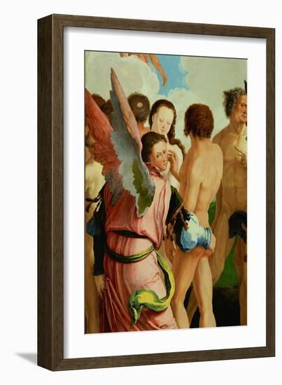 Angels among the Just. Detail of the left wing of the triptych The Last Judgement.-Lucas van Leyden-Framed Giclee Print