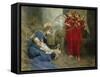 Angels and Holy Child-Marianne Stokes-Framed Stretched Canvas