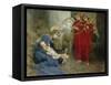 Angels and Holy Child-Marianne Stokes-Framed Stretched Canvas