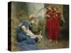 Angels and Holy Child-Marianne Stokes-Stretched Canvas